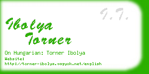 ibolya torner business card